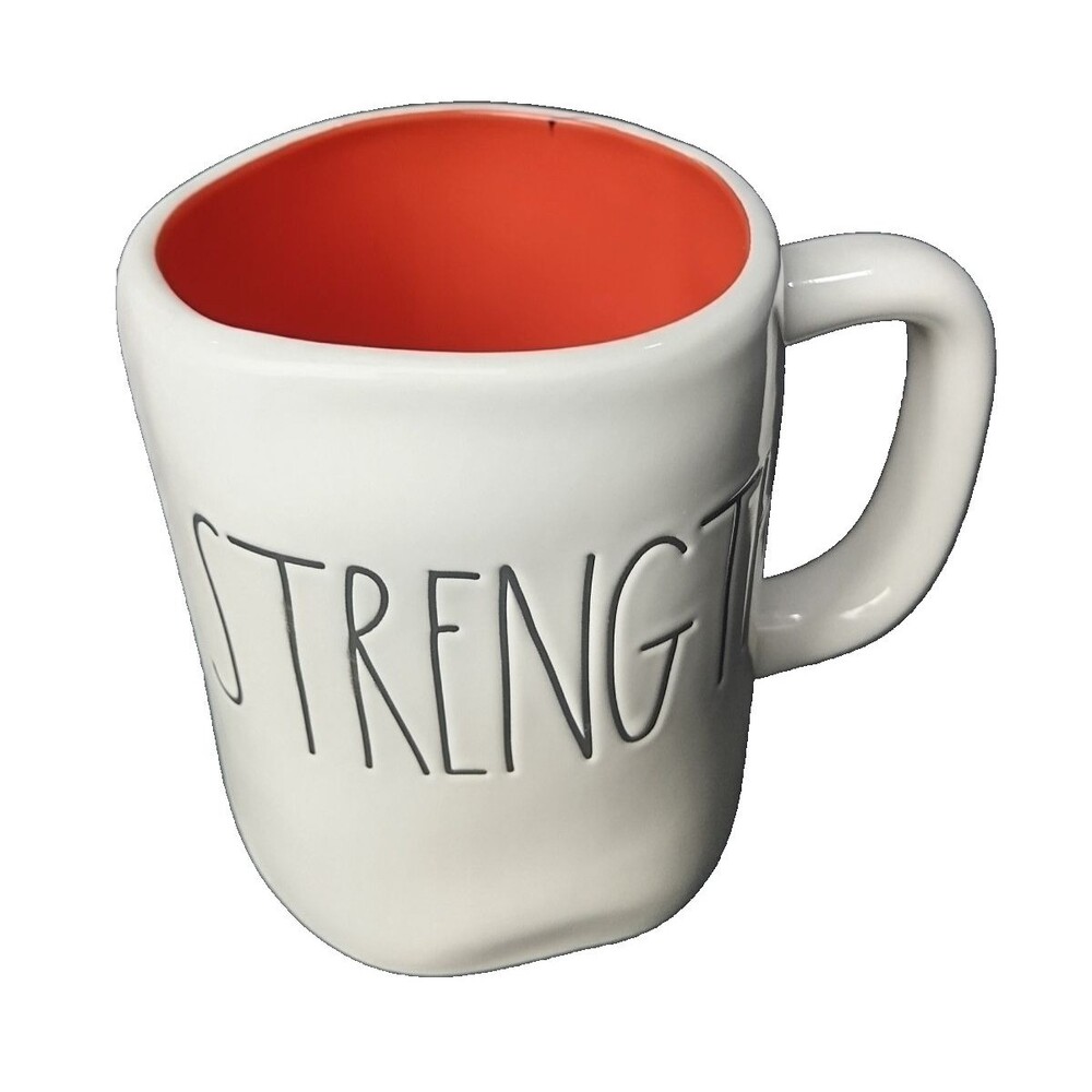RAE DUNN STRENGTH MUG RED INTERIOR